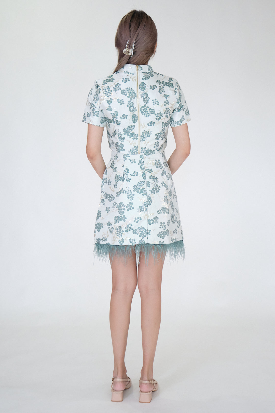 Chixxie Sakura Two-Piece Cheongsam Set (Jade)