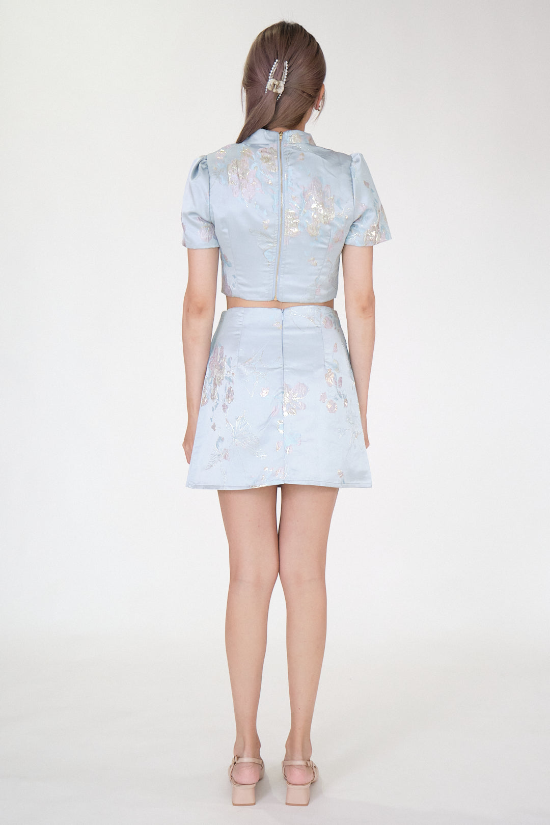 Chixxie Primrose Two-Piece Cheongsam Set (Blue)