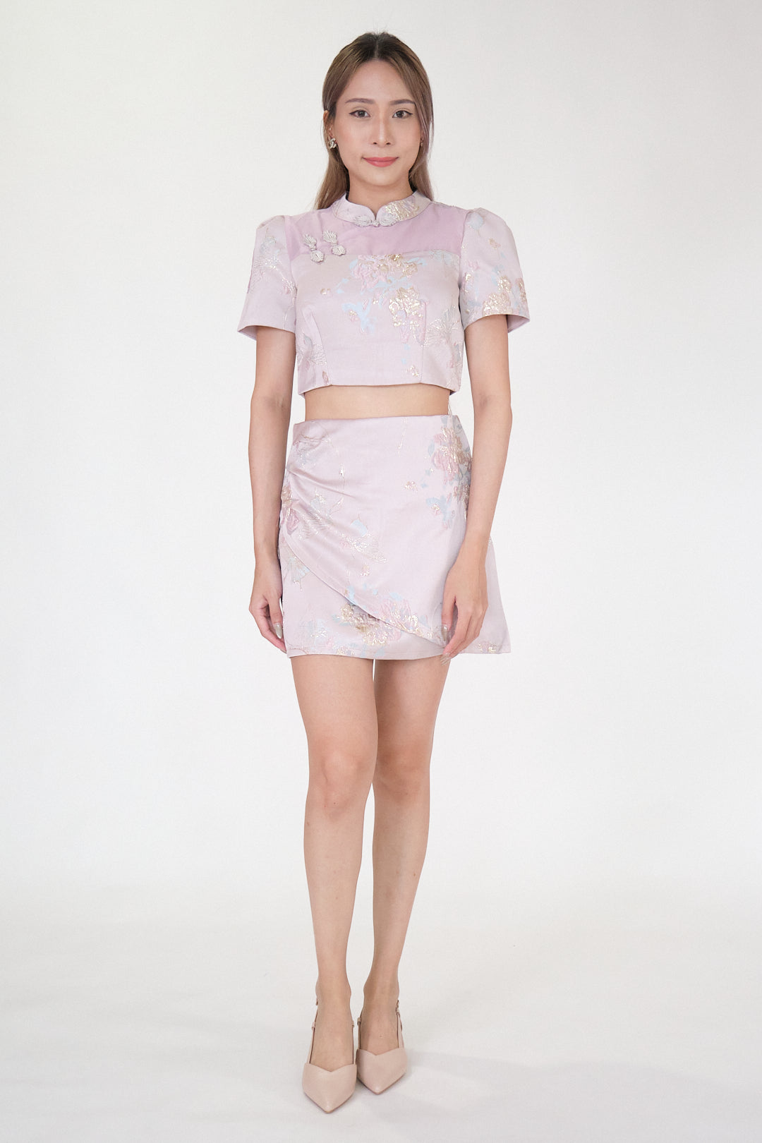 Chixxie Primrose Two-Piece Cheongsam Set (Pink)