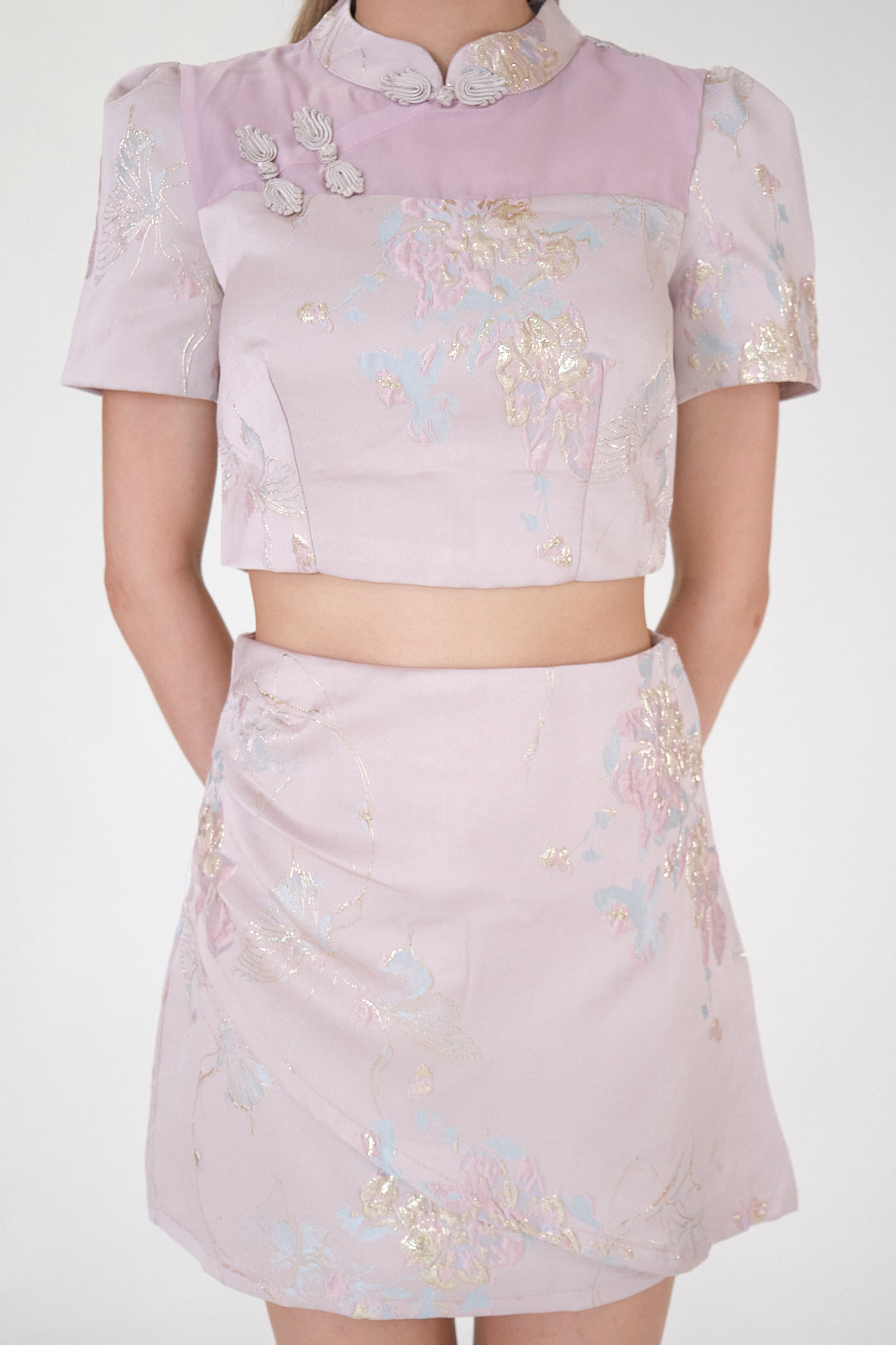 Chixxie Primrose Two-Piece Cheongsam Set (Pink)