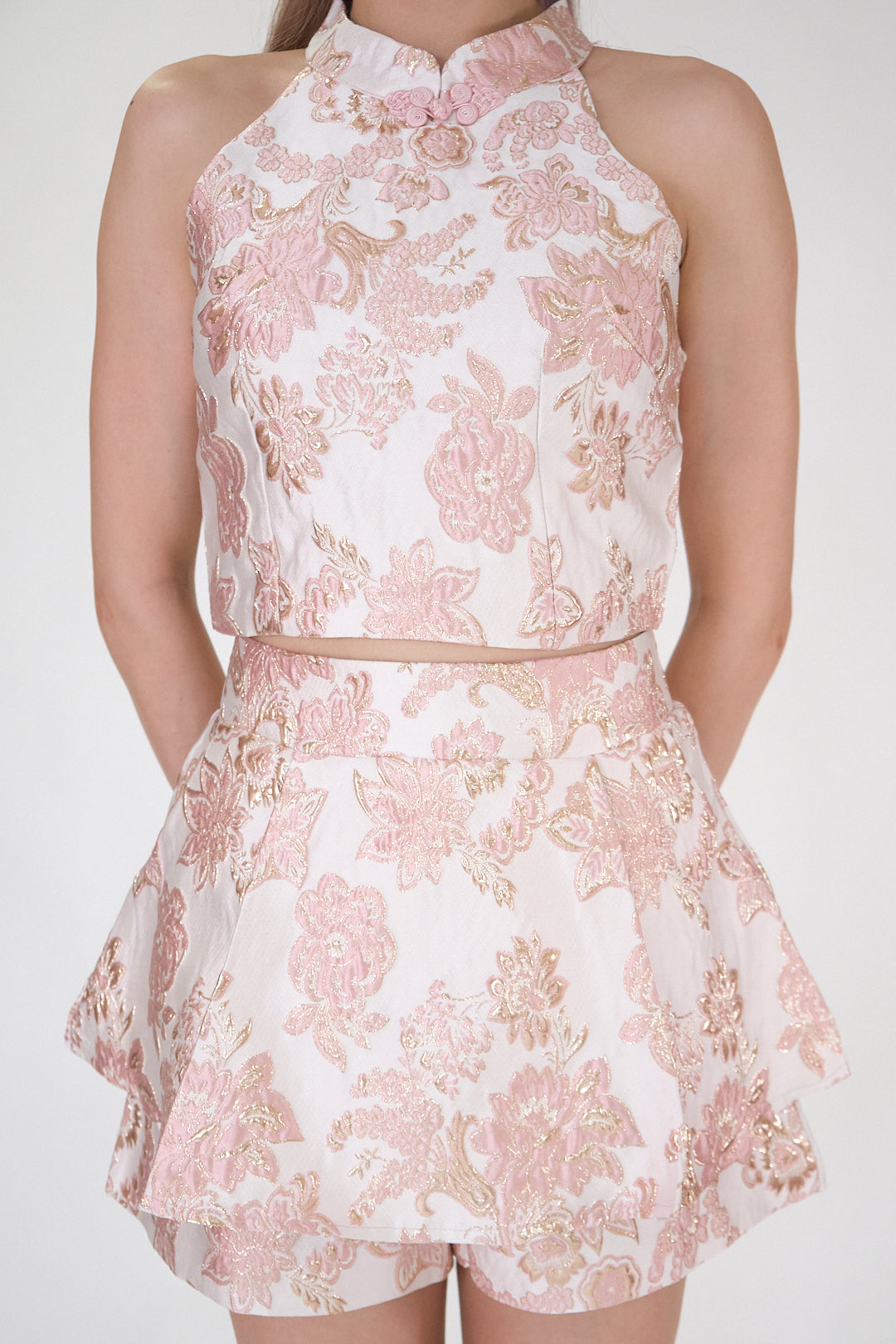 Chixxie Donna Two-Piece Cheongsam Set (Pink)