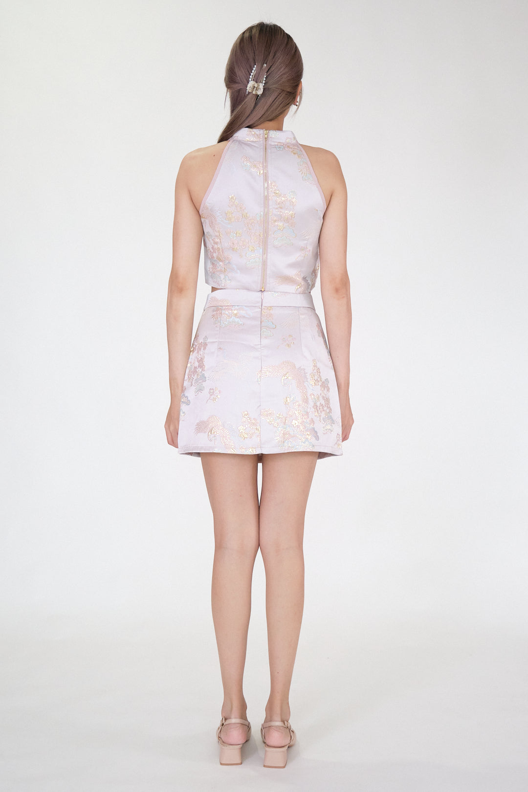 Chixxie Ruby Two-Piece Cheongsam Set (Pink)