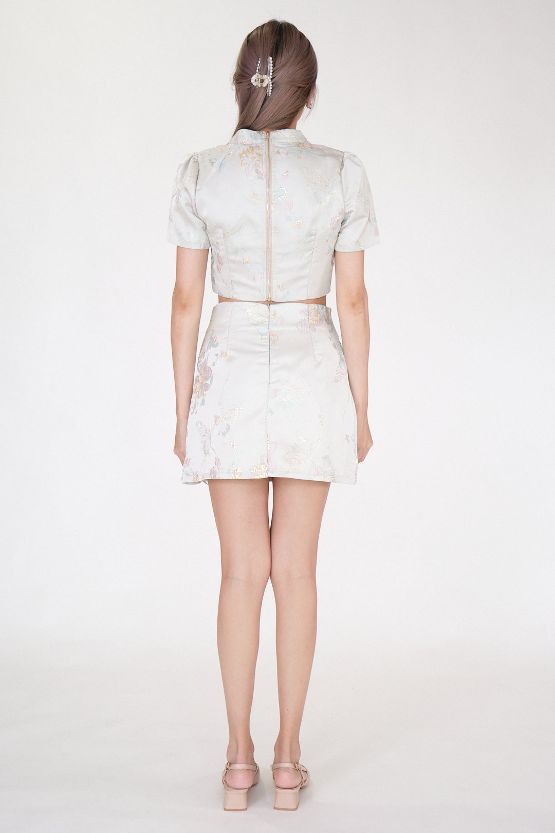 Chixxie Primrose Two-Piece Cheongsam Set (Beige)