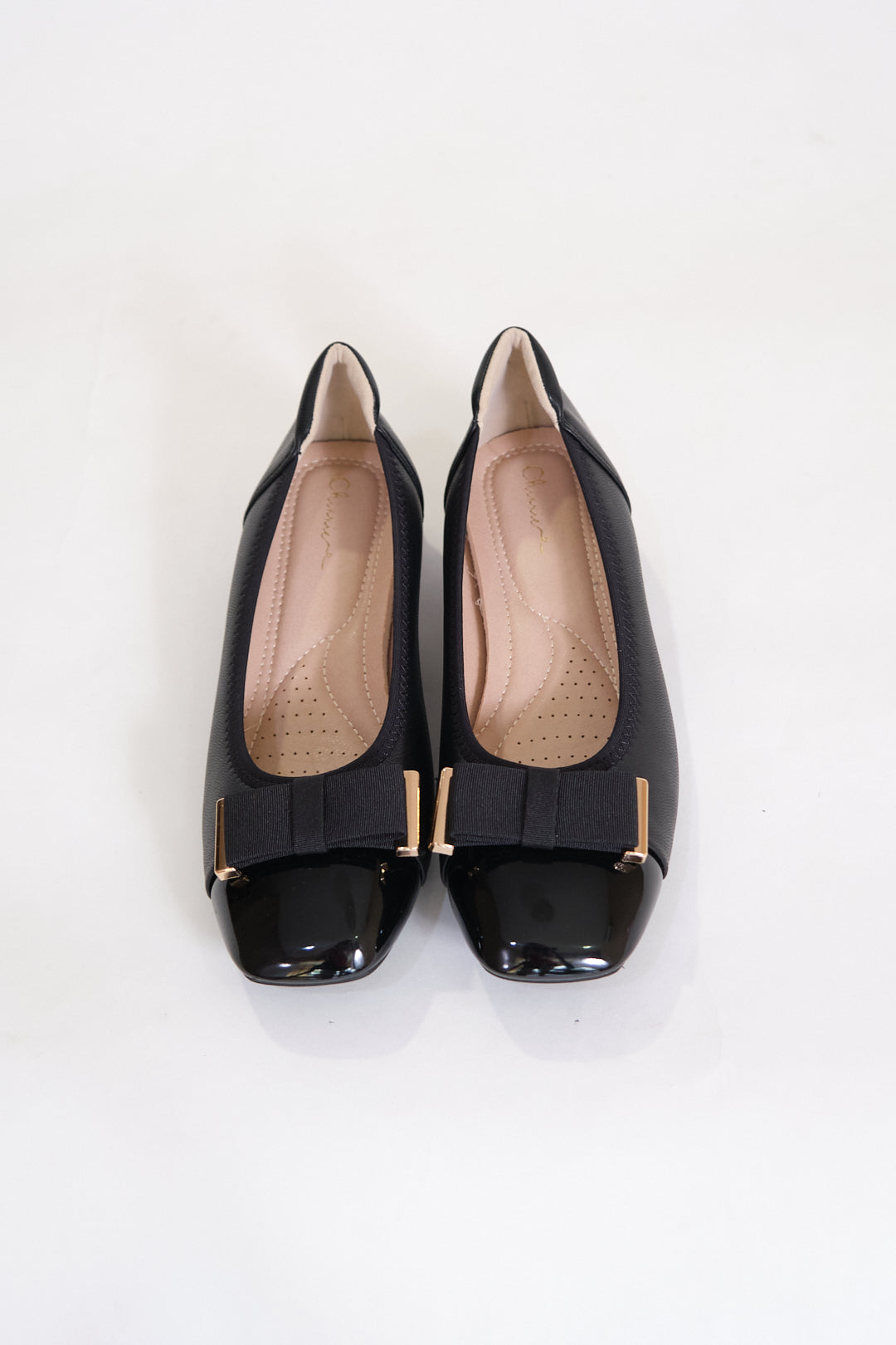 Chixxie XRH34 Ribbon Patent Block Heels