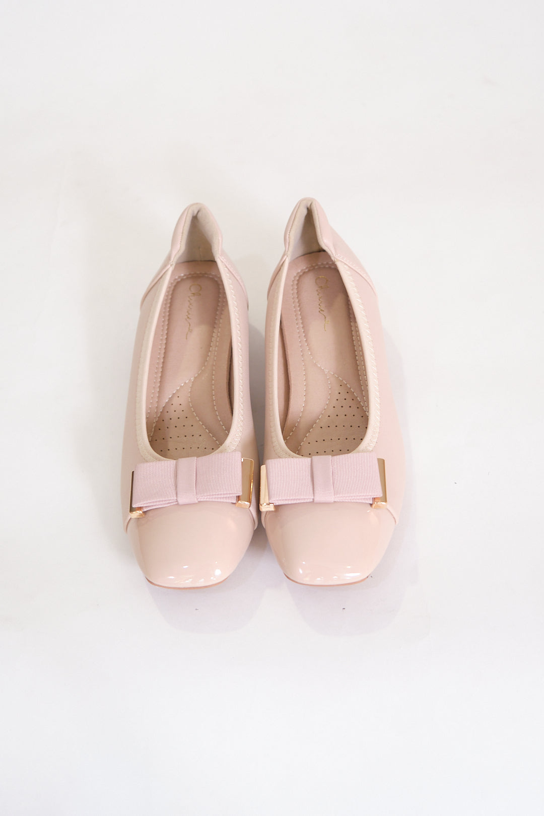 Chixxie XRH34 Ribbon Patent Block Heels