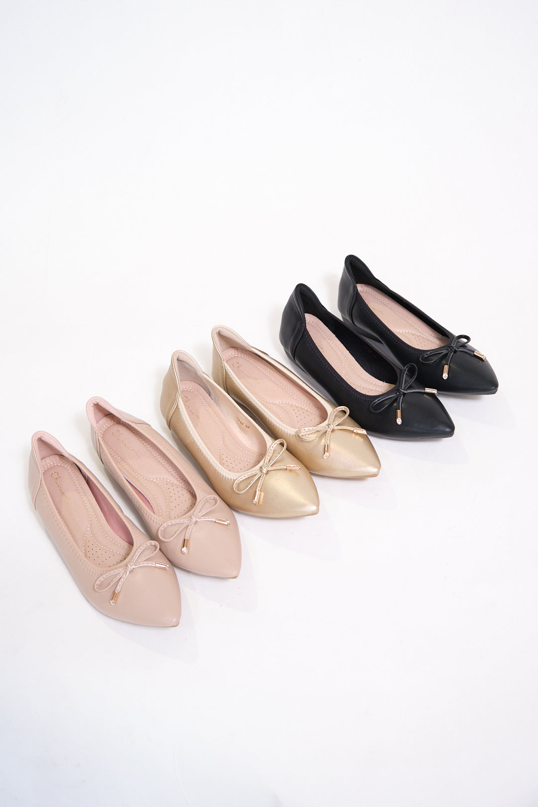 Chixxie XP37 Ribbon Pointed Toe Flats