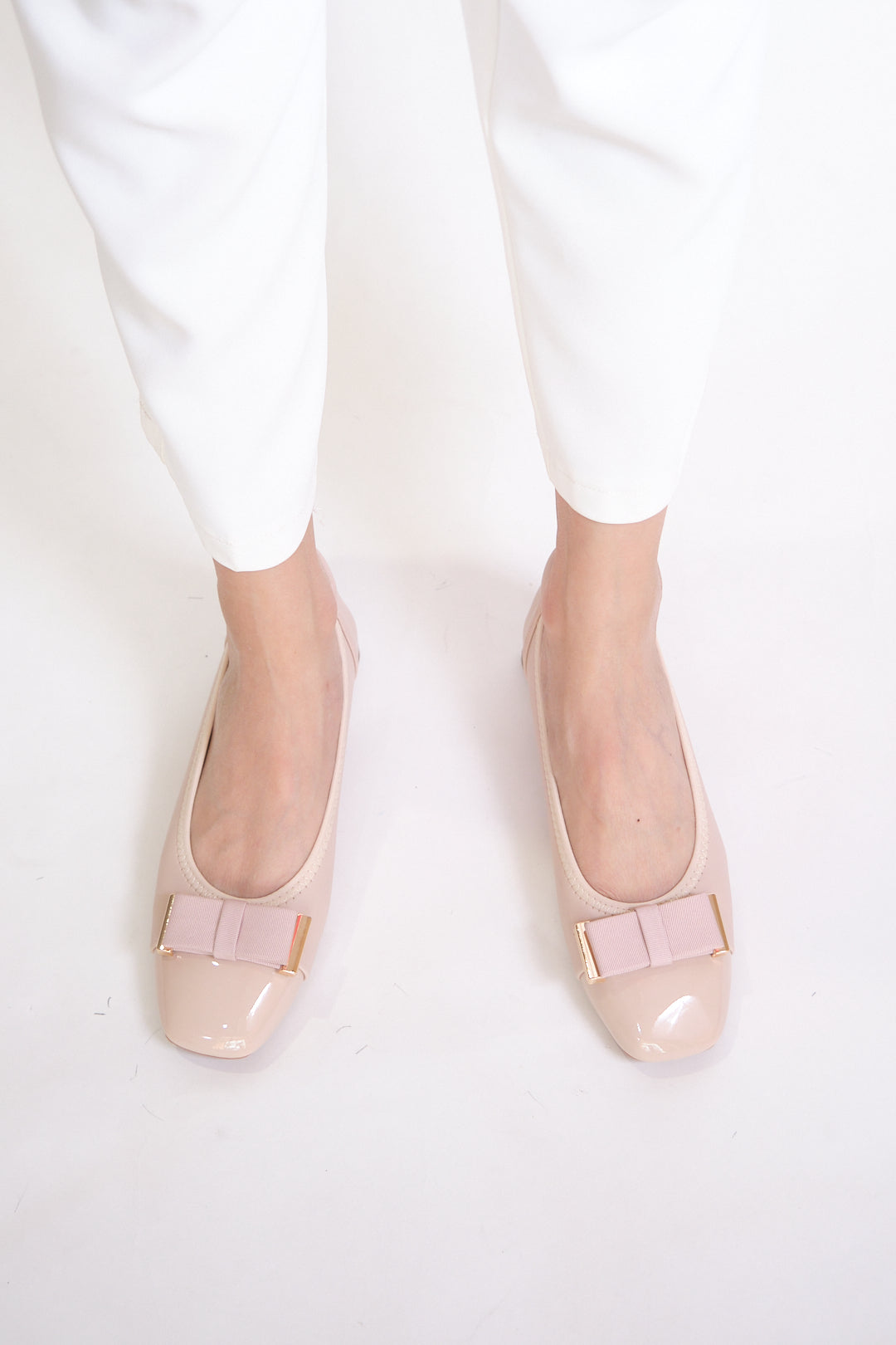 Chixxie XRH34 Ribbon Patent Block Heels