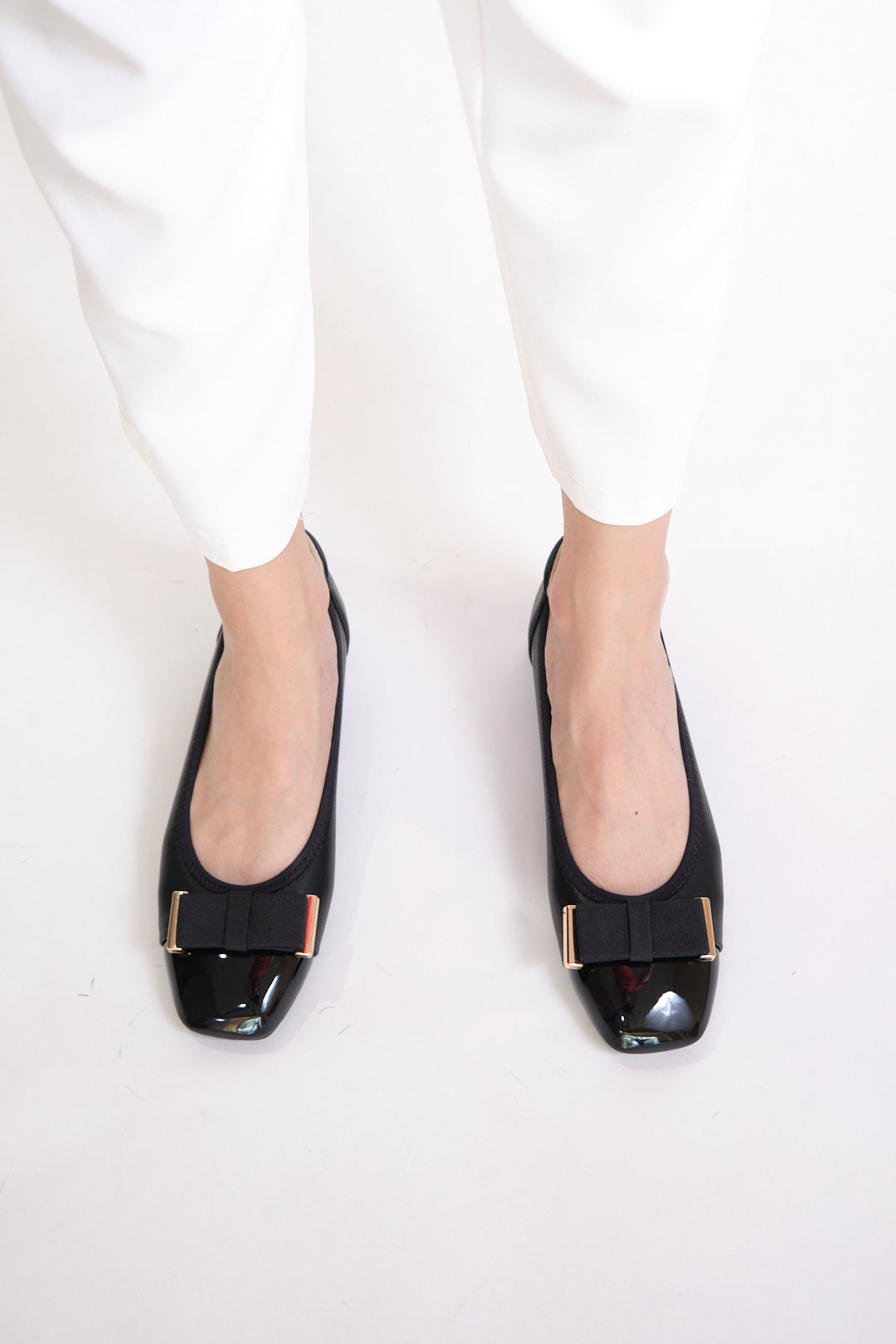 Chixxie XRH34 Ribbon Patent Block Heels