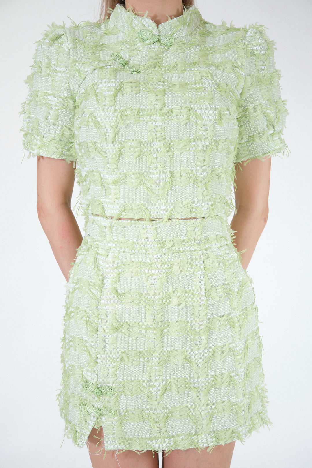 Chixxie Caitlyn Two-Piece Cheongsam Set (Green)