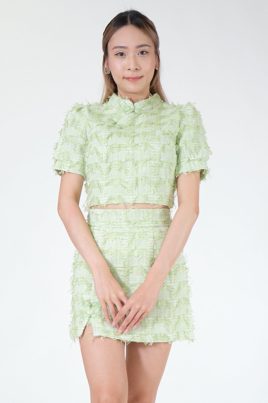 Chixxie Caitlyn Two-Piece Cheongsam Set (Green)