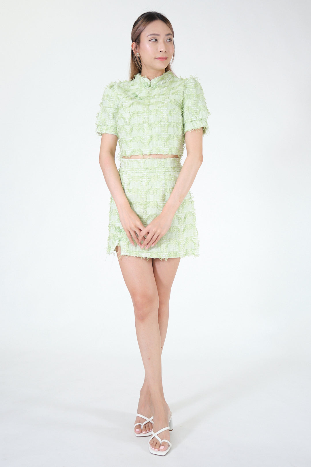 Chixxie Caitlyn Two-Piece Cheongsam Set (Green)