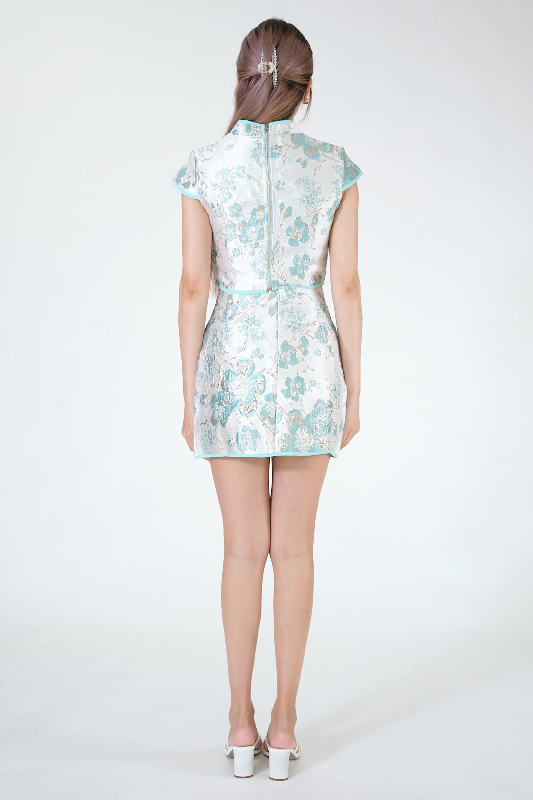 Chixxie Bailey Cheongsam Two-Piece Set (Green)
