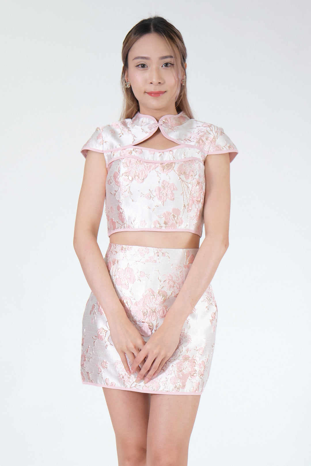 Chixxie Bailey Cheongsam Two-Piece Set (Pink)