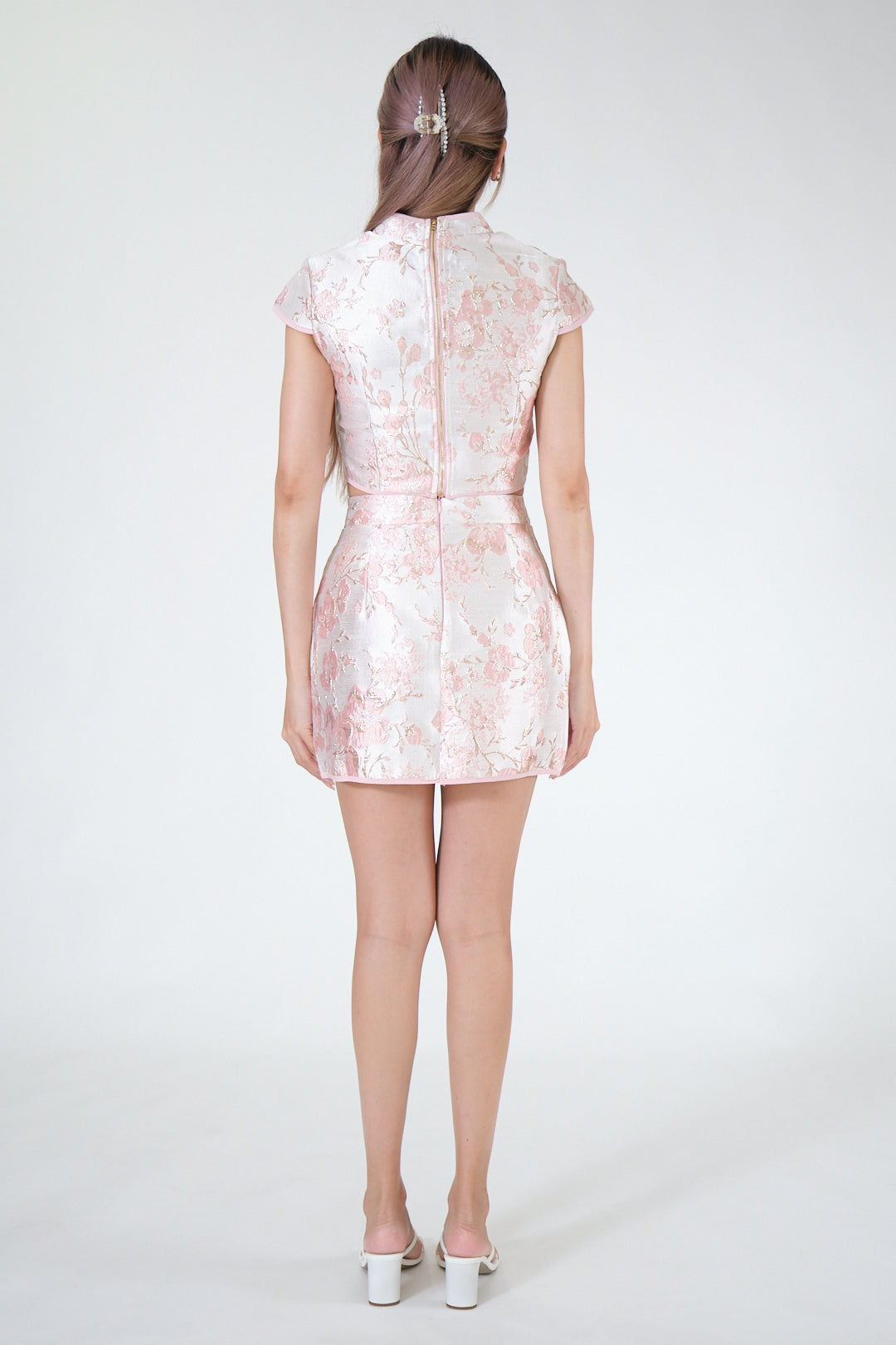 Chixxie Bailey Cheongsam Two-Piece Set (Pink)