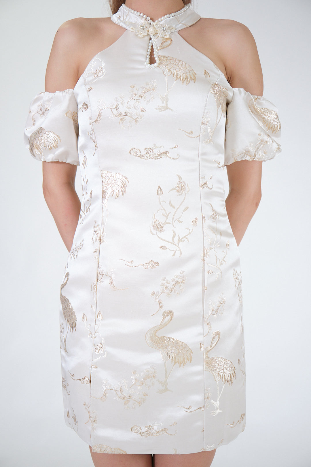 Chixxie Stella Cheongsam (White)
