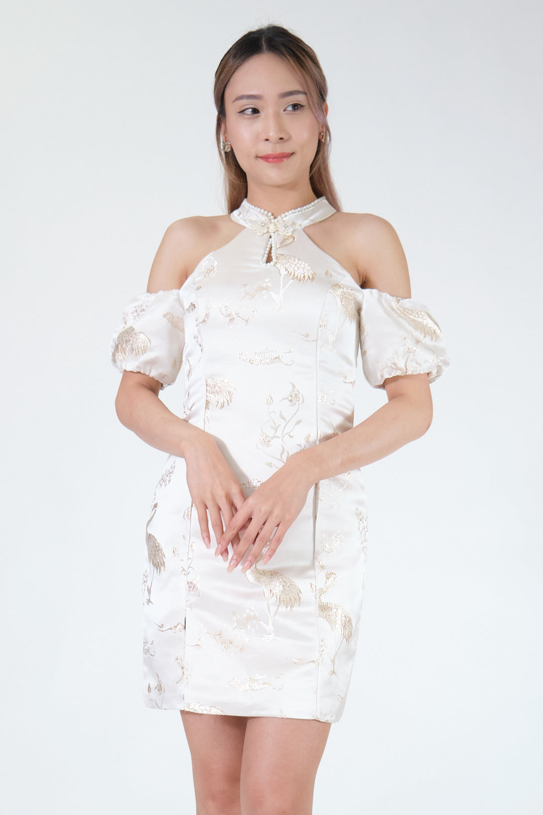 Chixxie Stella Cheongsam (White)