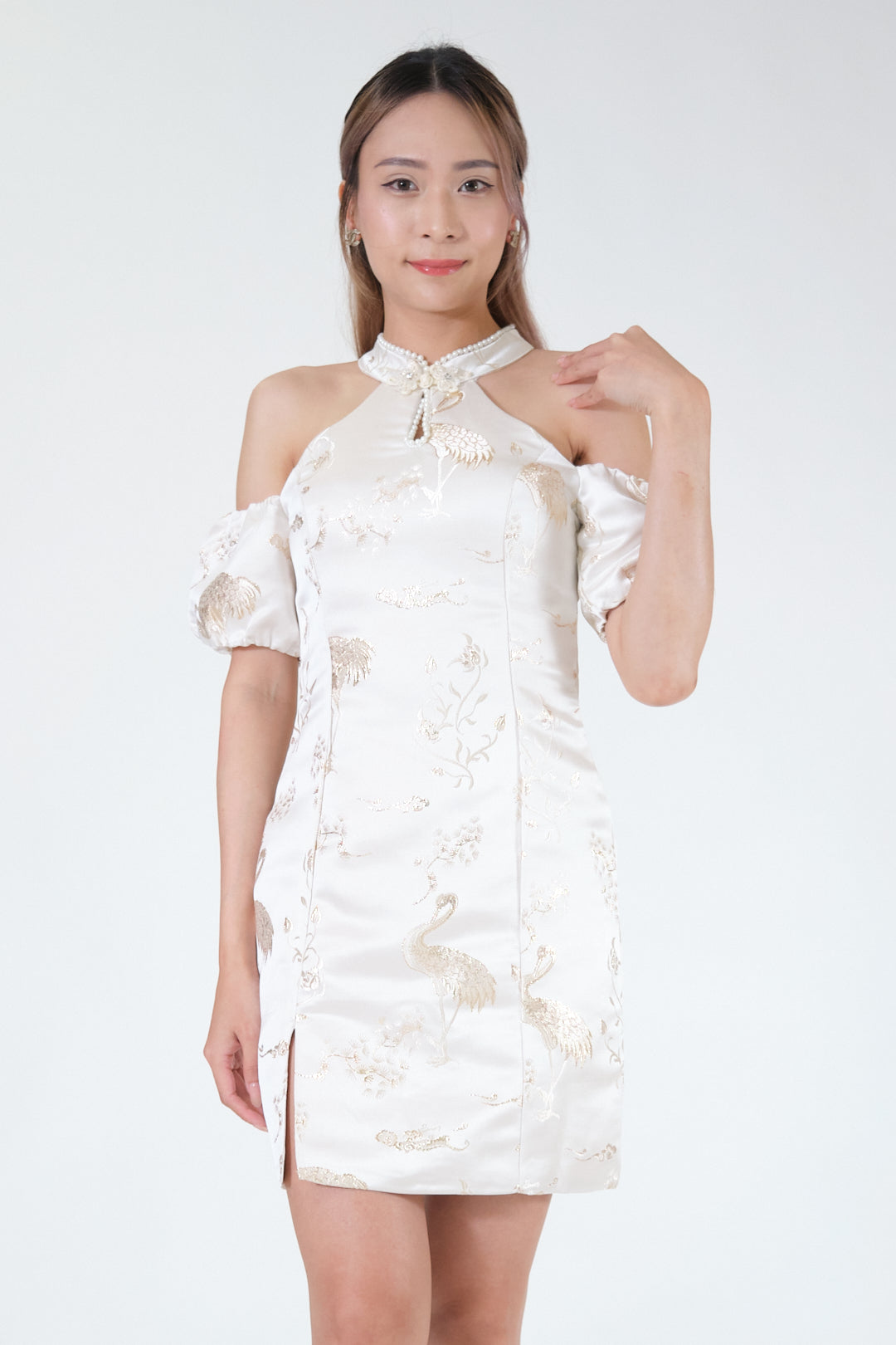 Chixxie Stella Cheongsam (White)