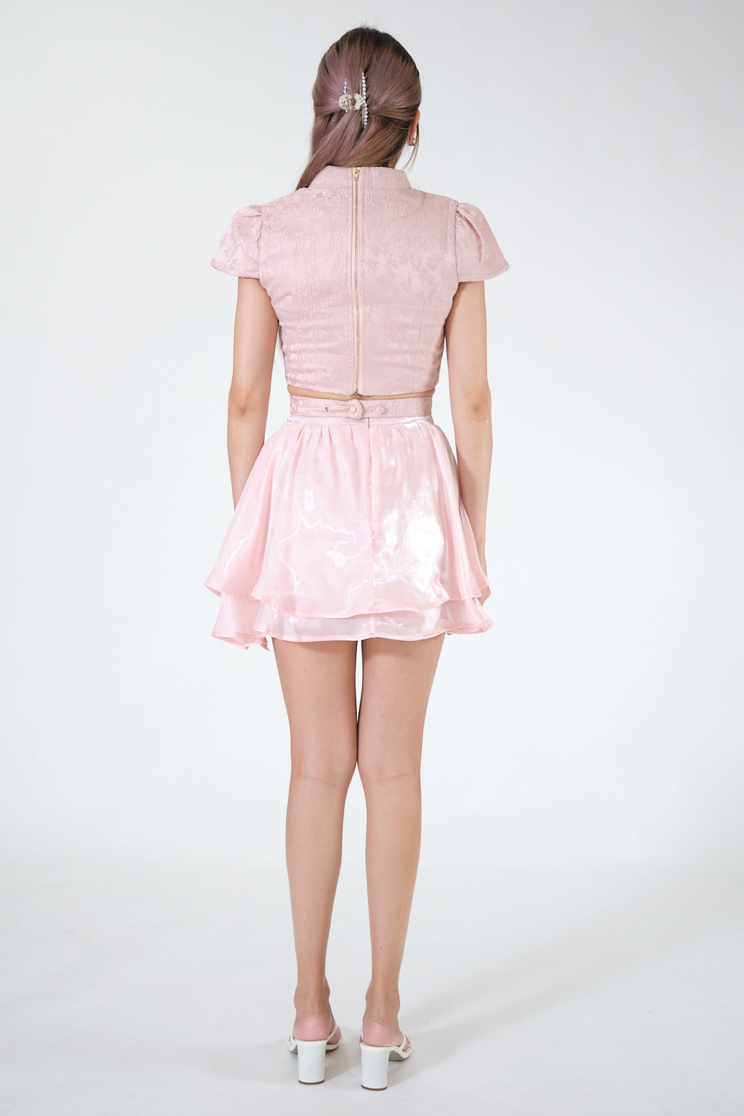 Chixxie Quincy Two-Piece Cheongsam Set (Pink)