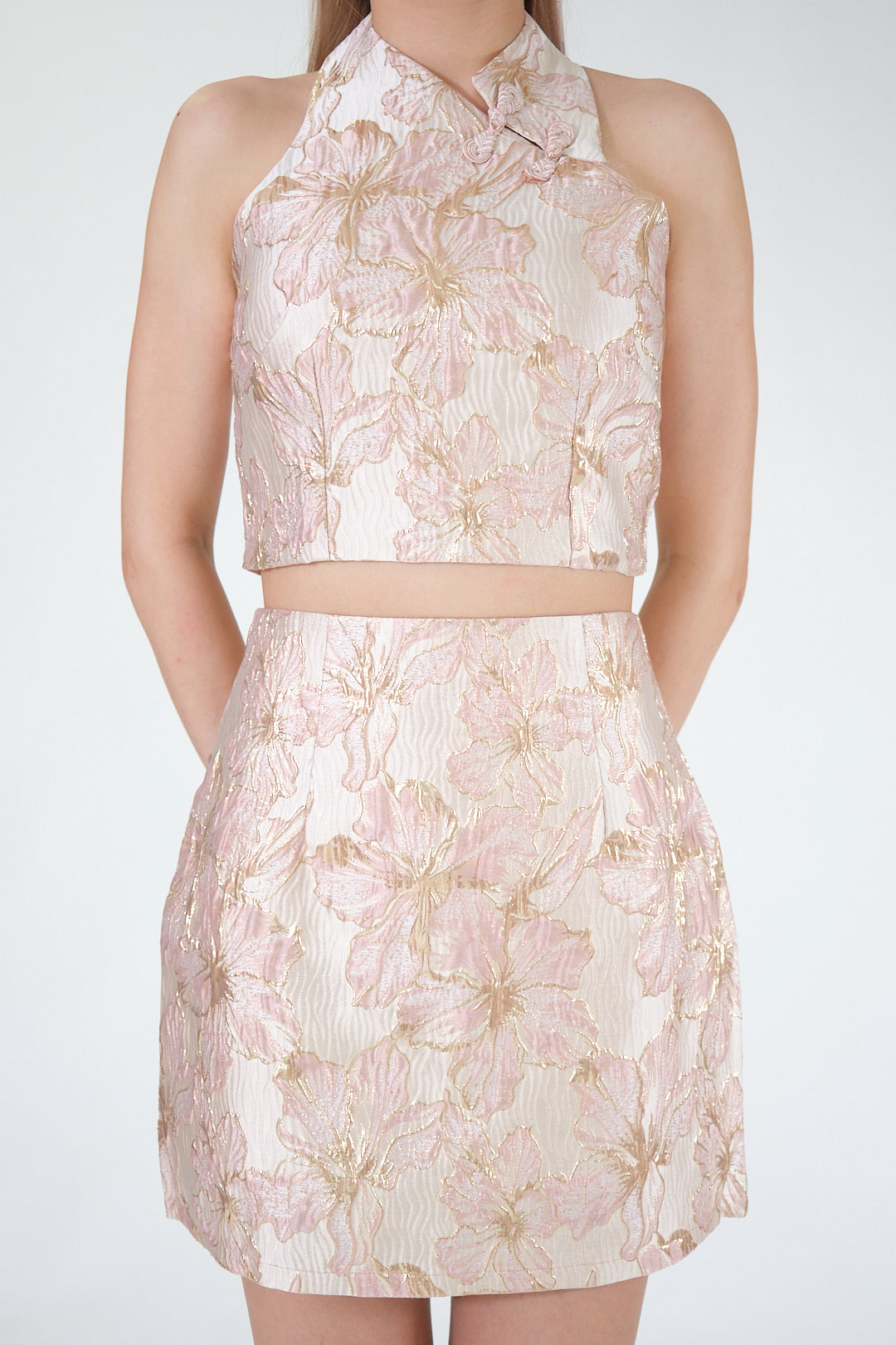 Chixxie Mirabel Two-Piece Cheongsam Set (Pink)