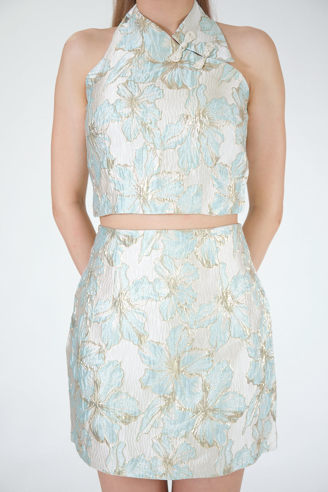 Chixxie Mirabel Two-Piece Cheongsam Set (Green)