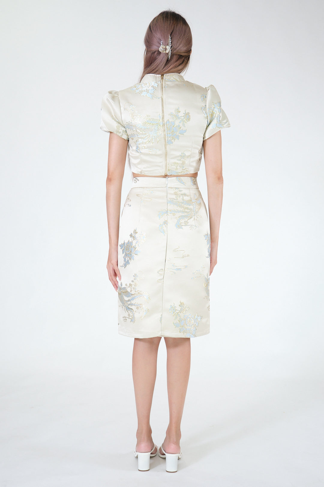 Chixxie Jewel Two-Piece Cheongsam Set (Cream)