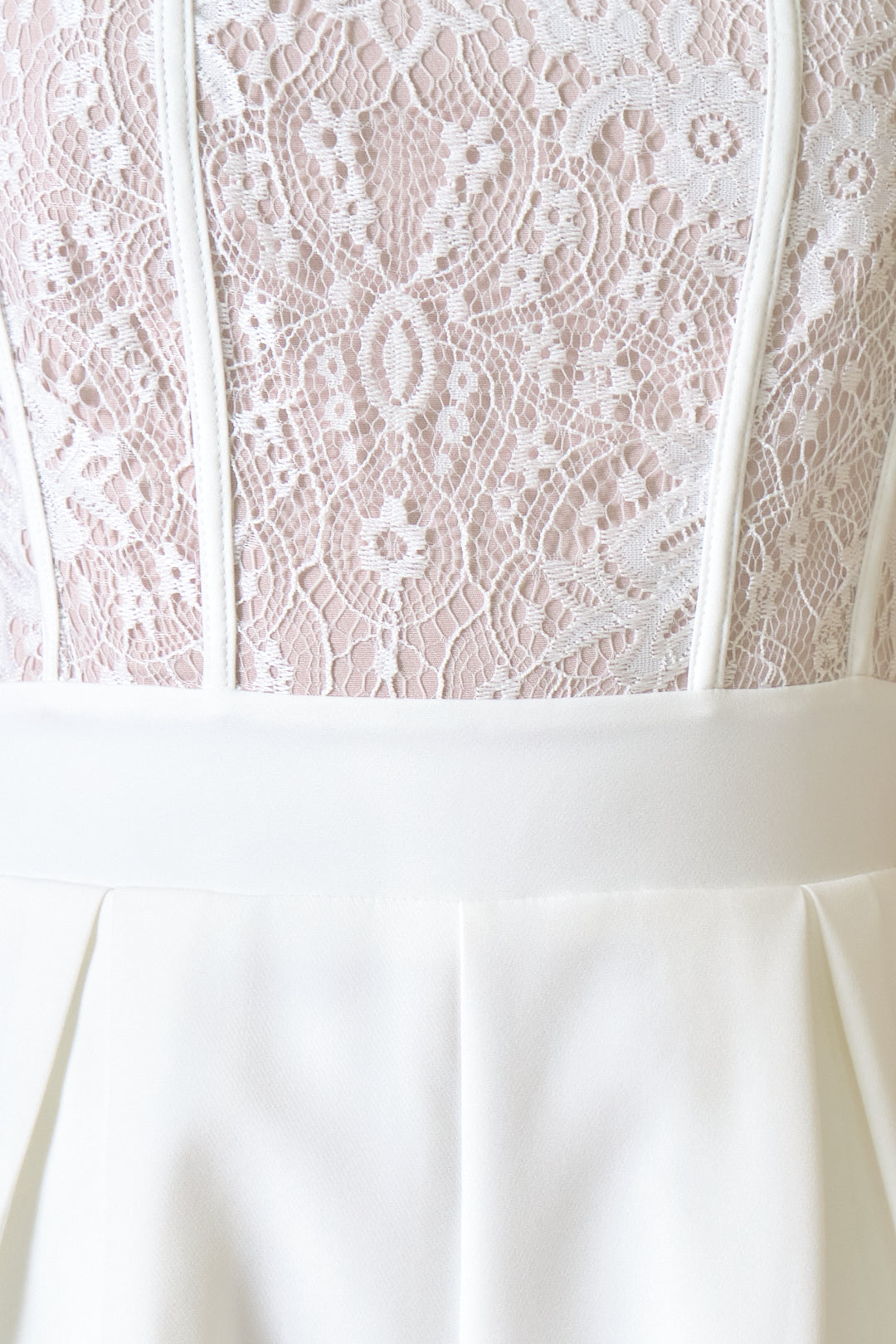 Chixxie Brittany Lace Playsuit (White)