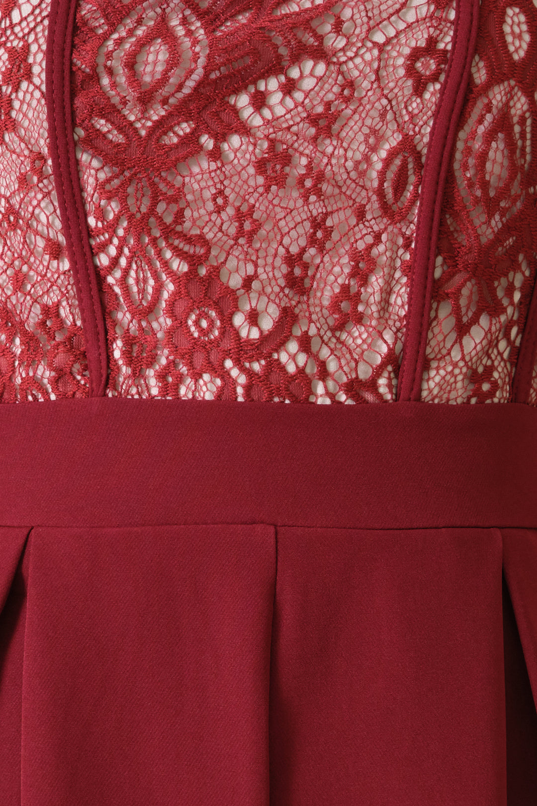 Chixxie Brittany Lace Playsuit (Red)