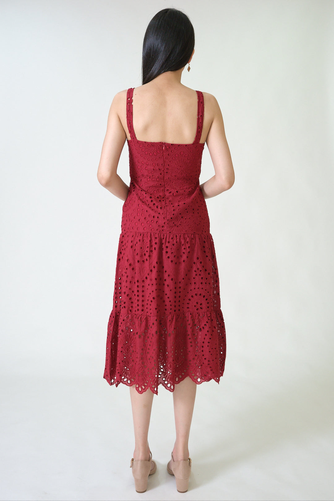 Chixxie April Lace Midi Dress (Red)