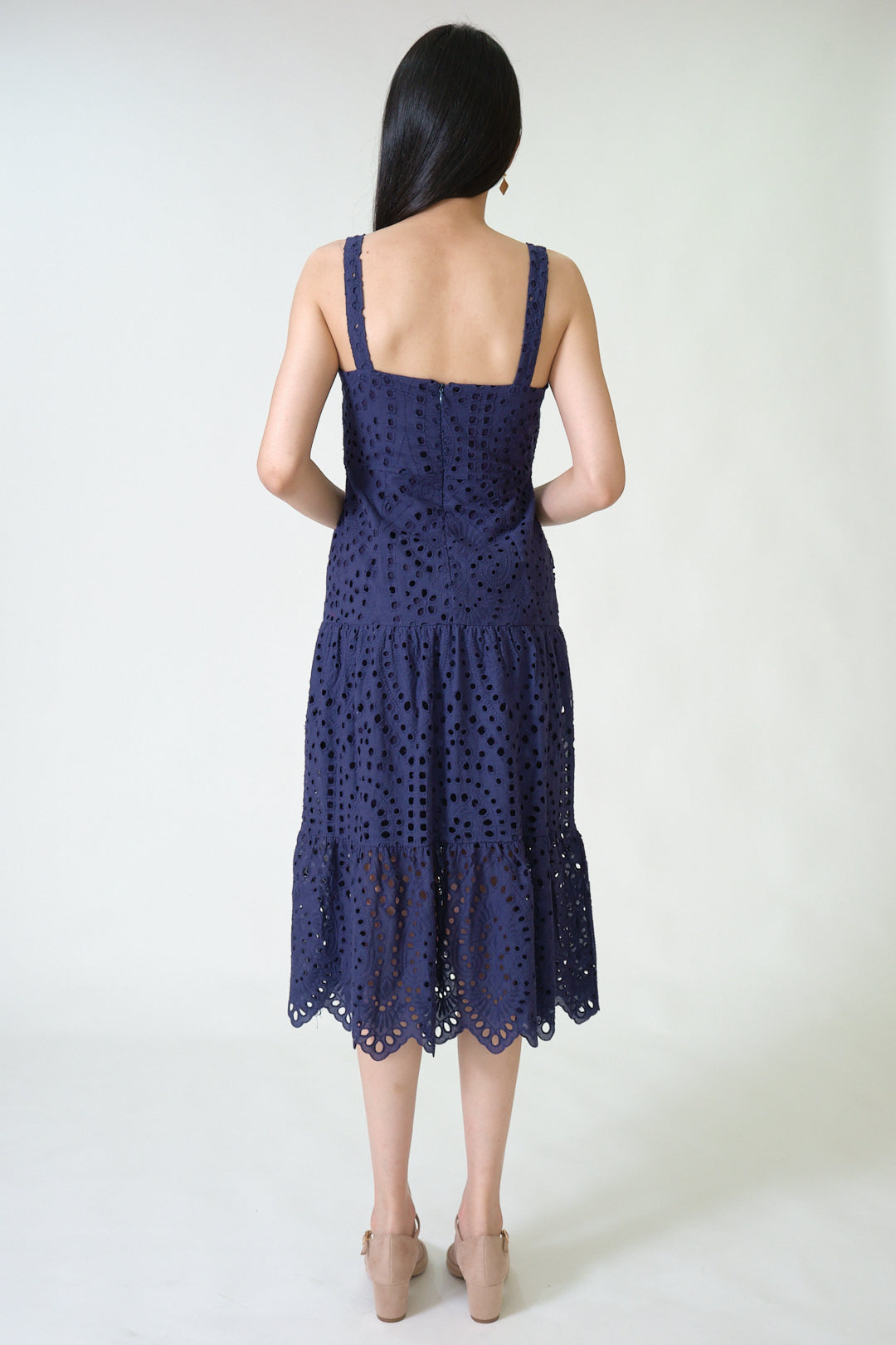 Chixxie April Lace Midi Dress (Navy)