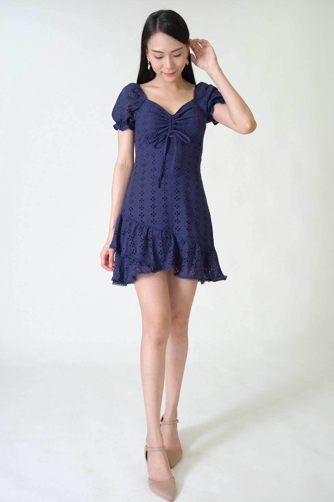 Chixxie Harmony Lace Dress (Navy)
