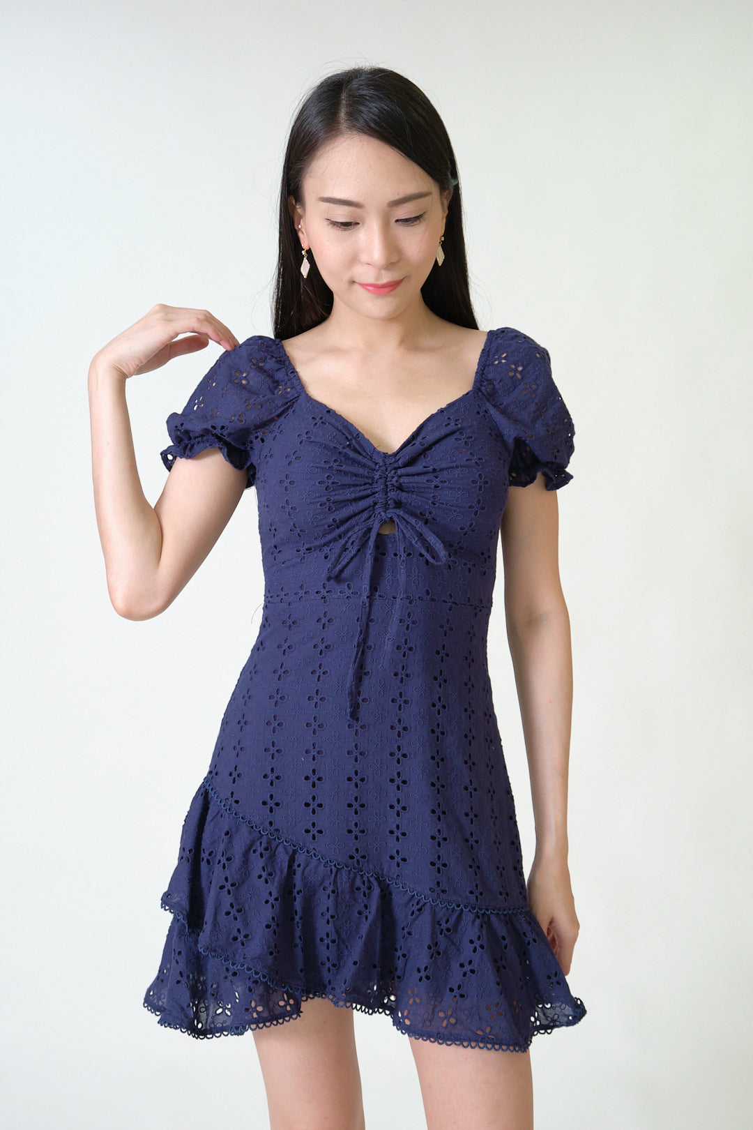 Chixxie Harmony Lace Dress (Navy)
