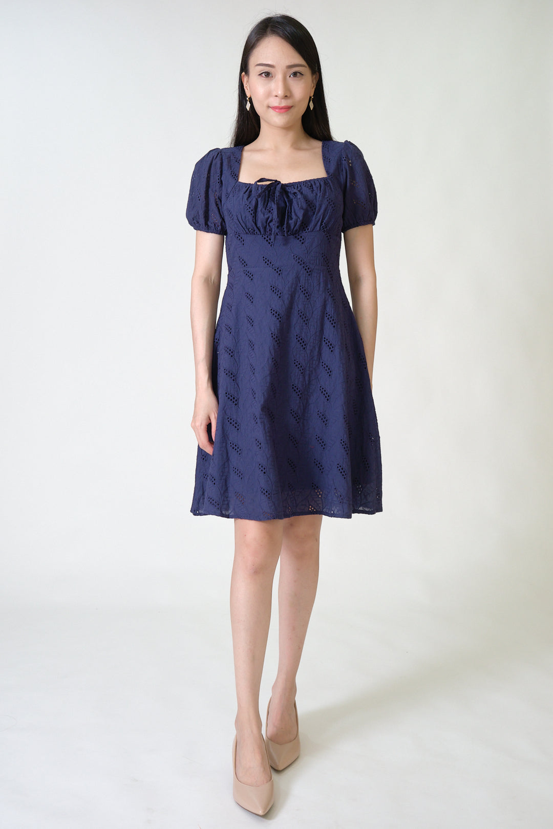 Chixxie Lyra Lace Dress (Navy)