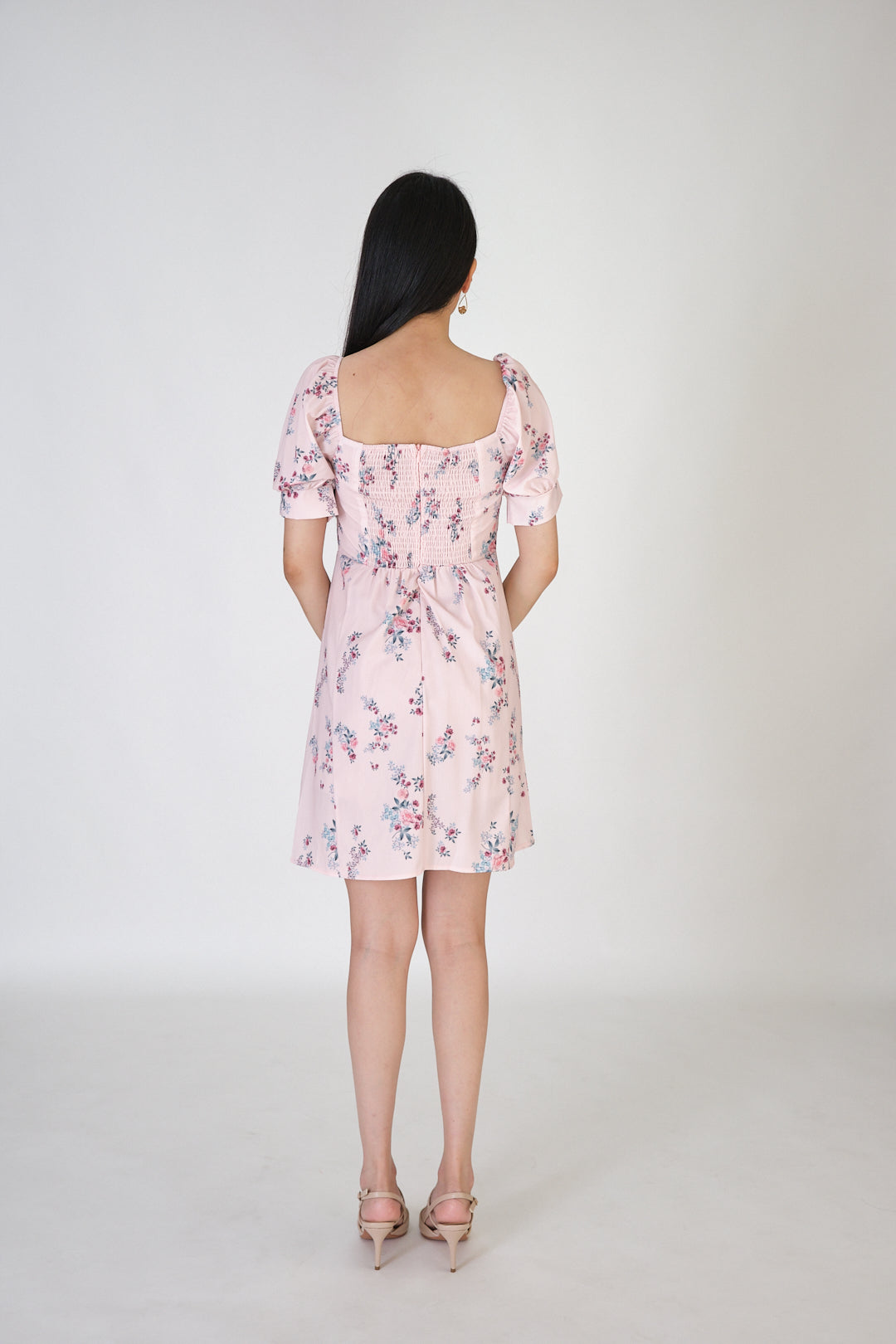 Chixxie Victoria Floral Short Dress (Pink)