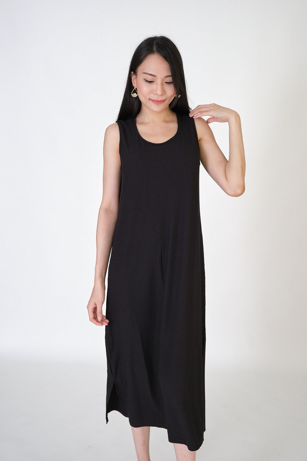 Chixxie Rachel Midi Dress (Black)