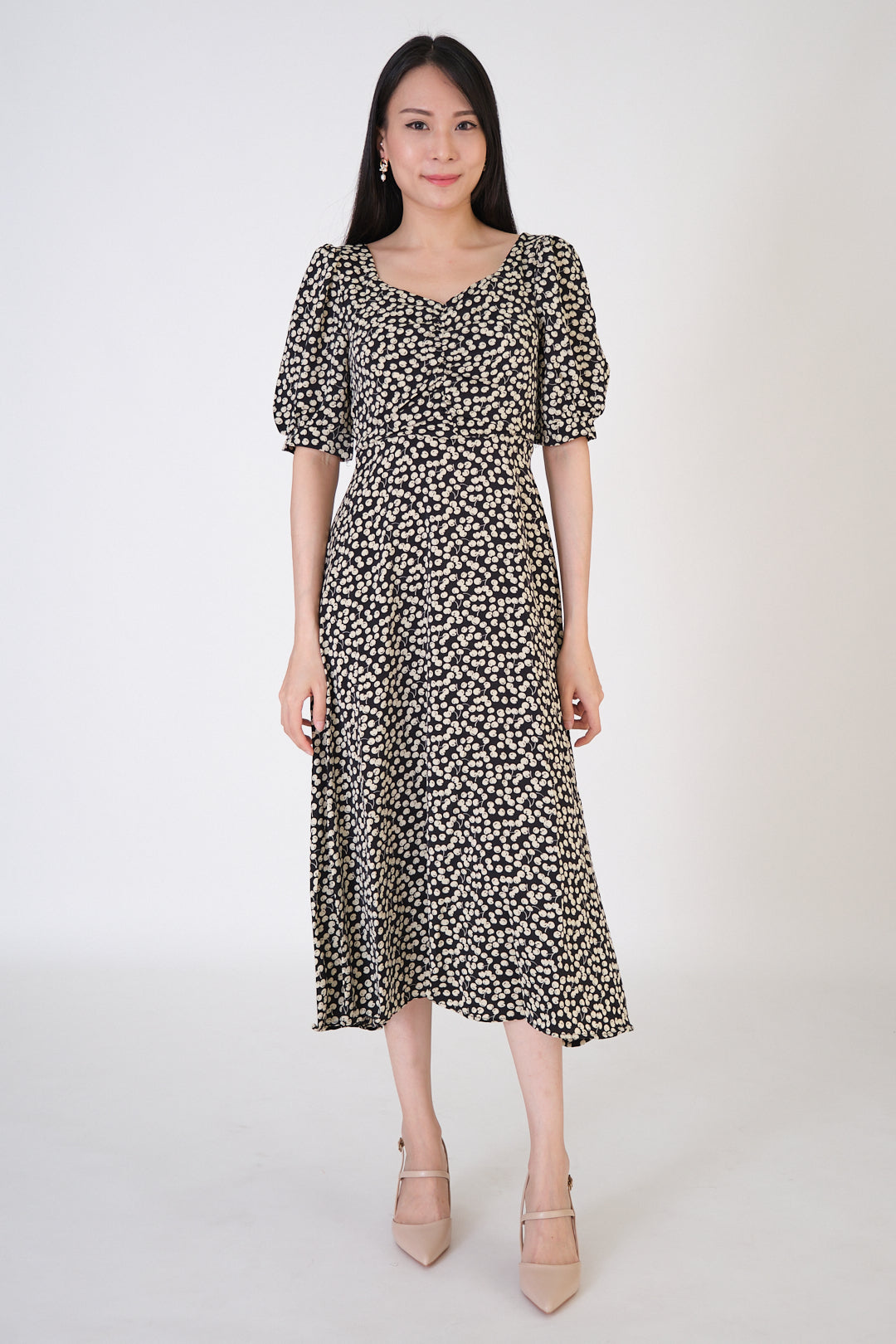 Chixxie Sophia Bareback Midi Dress (Black)