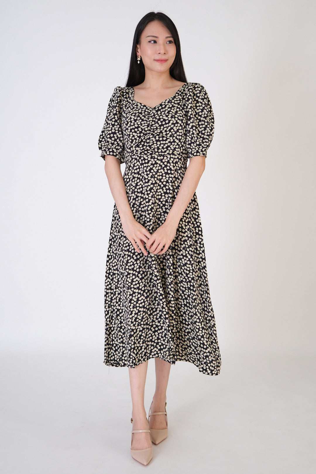 Chixxie Sophia Bareback Midi Dress (Black)