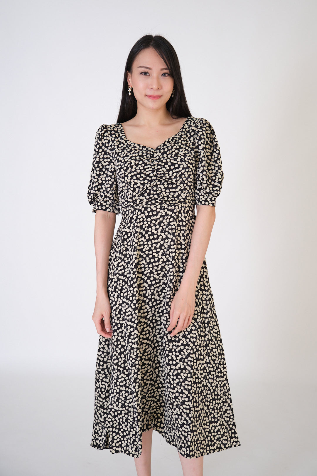 Chixxie Sophia Bareback Midi Dress (Black)
