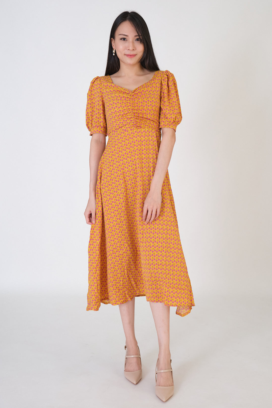 Chixxie Sophia Bareback Midi Dress (Yellow)
