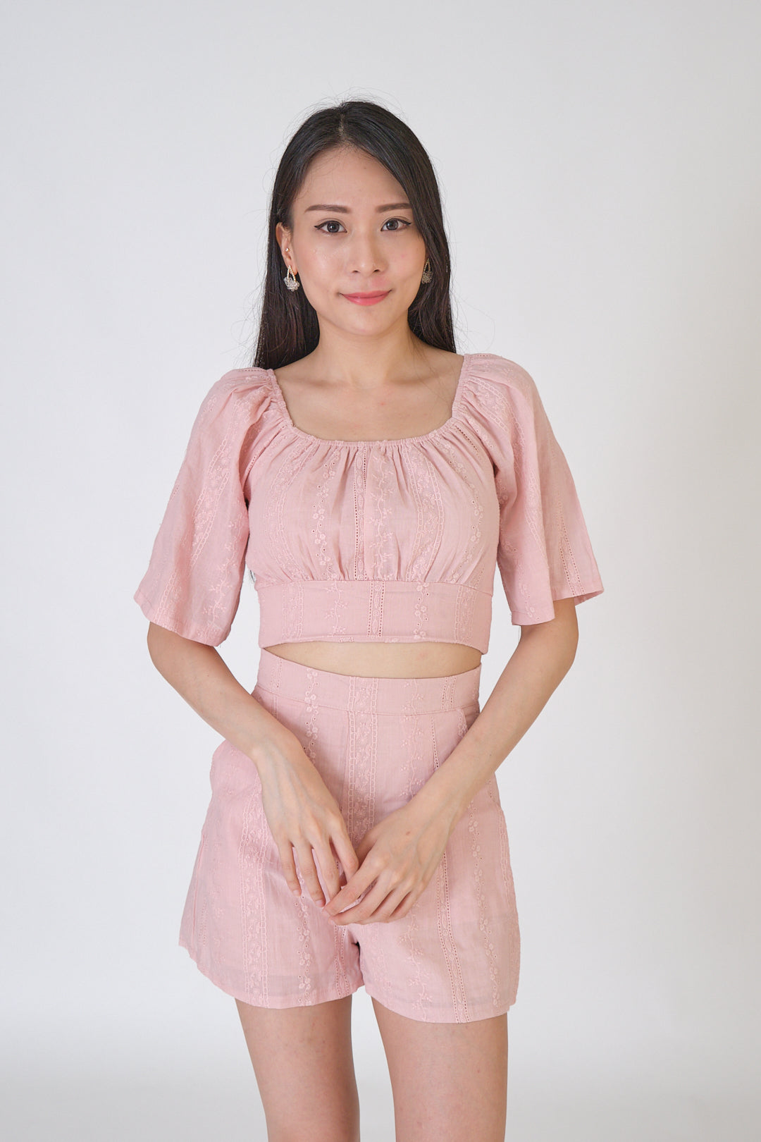 Chixxie Natalina Two-Piece Lace Set (Pink)