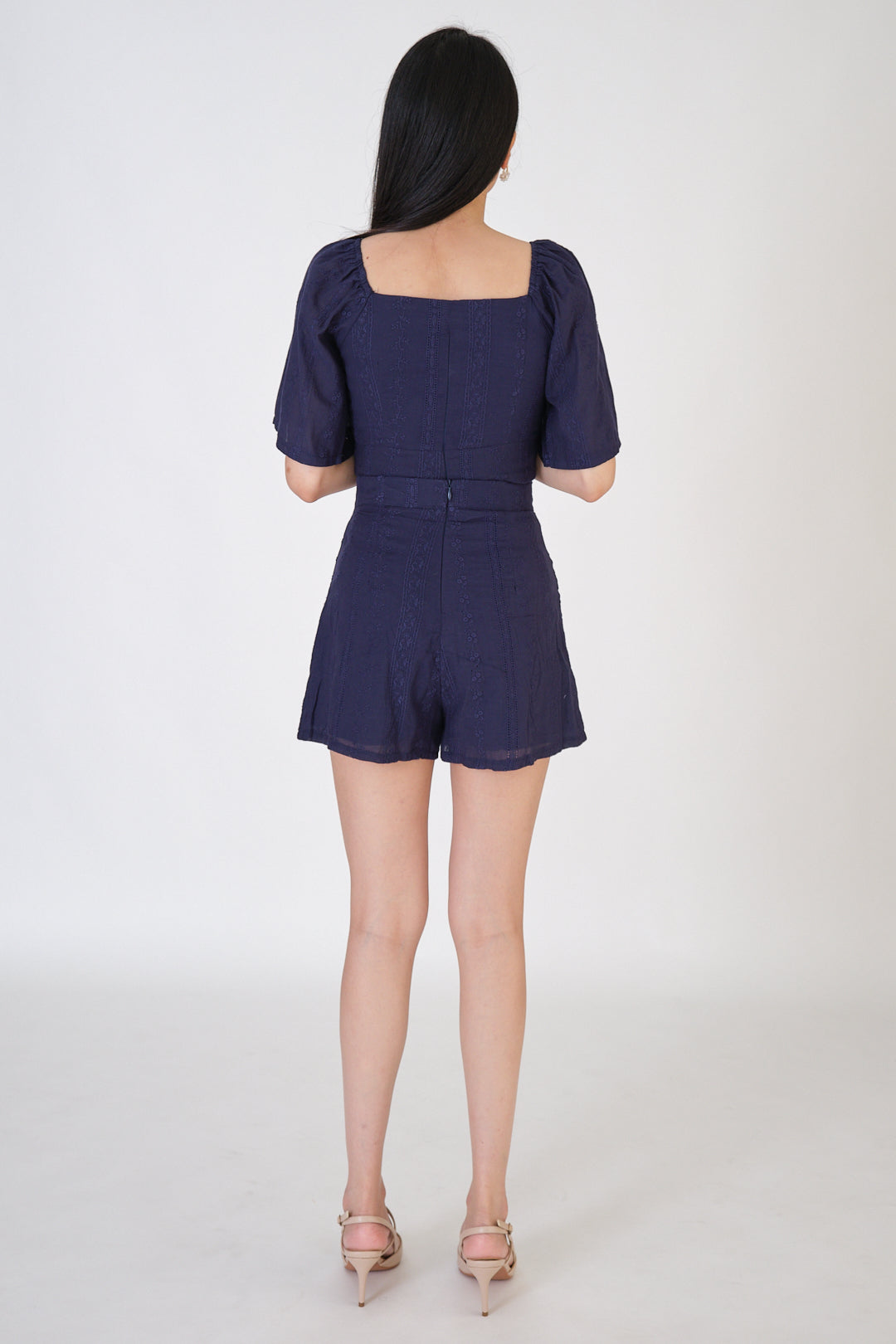 Chixxie Natalina Two-Piece Lace Set (Navy)