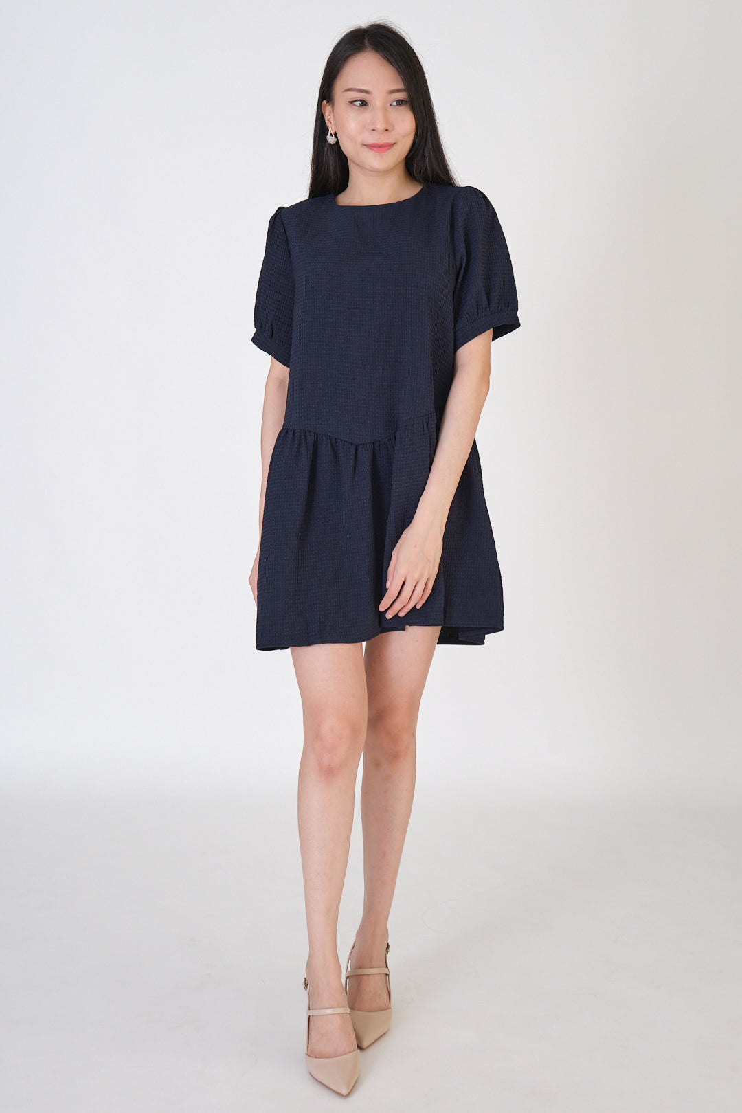 Chixxie Caroline Flare Mini Dress (Navy)