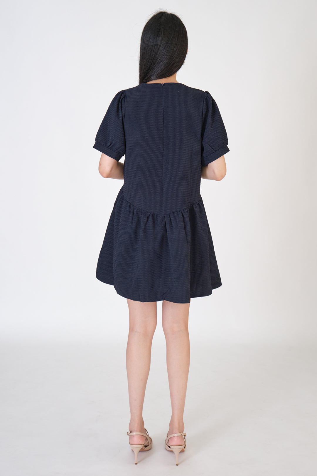 Chixxie Caroline Flare Mini Dress (Navy)