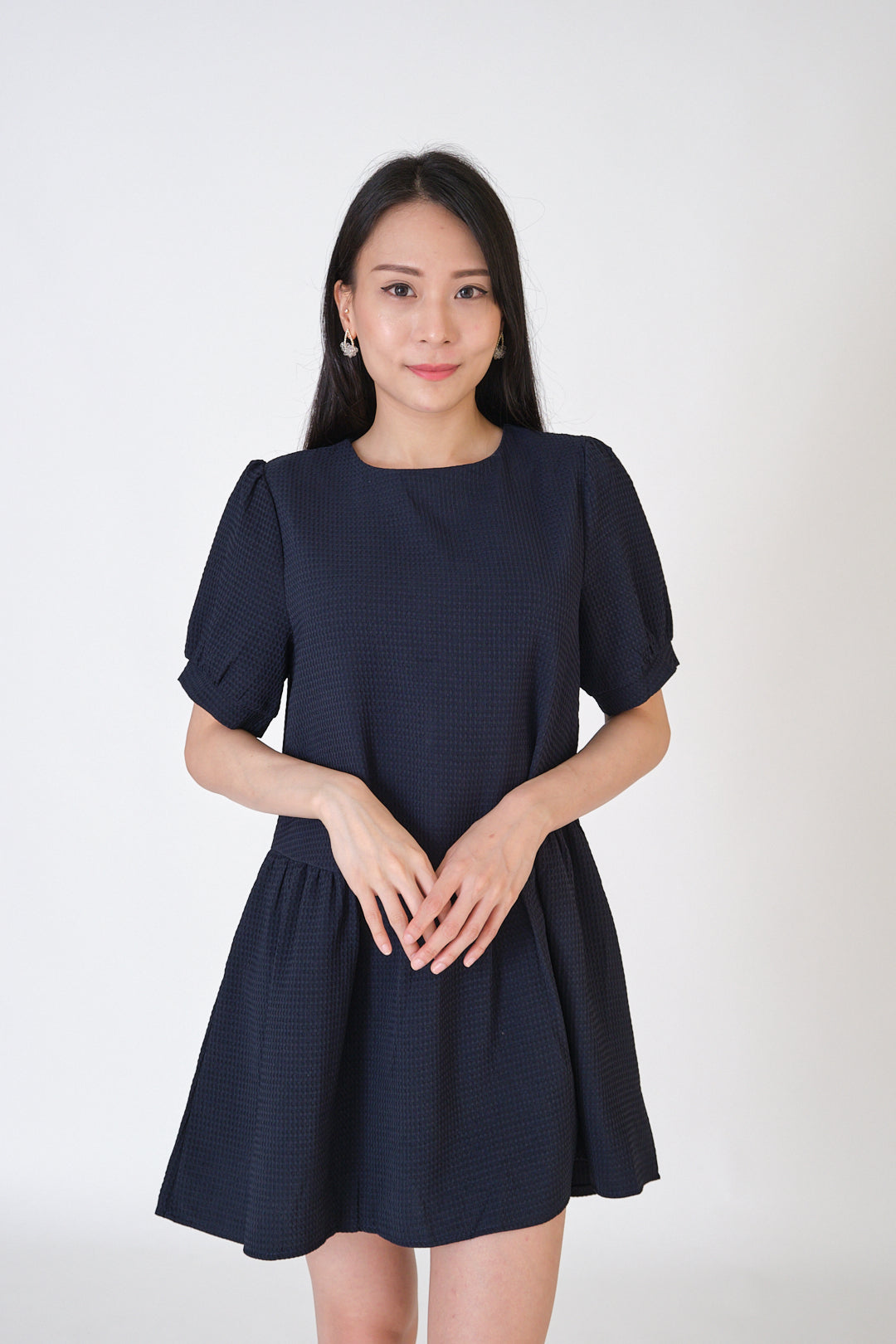 Chixxie Caroline Flare Mini Dress (Navy)