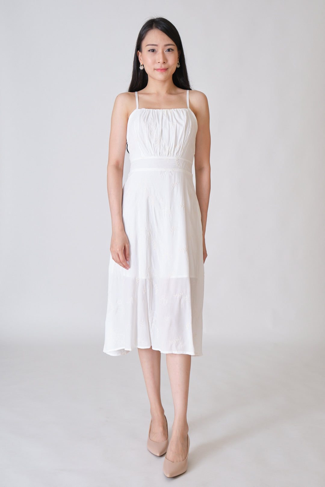 Chixxie Simone Midi Dress (White)