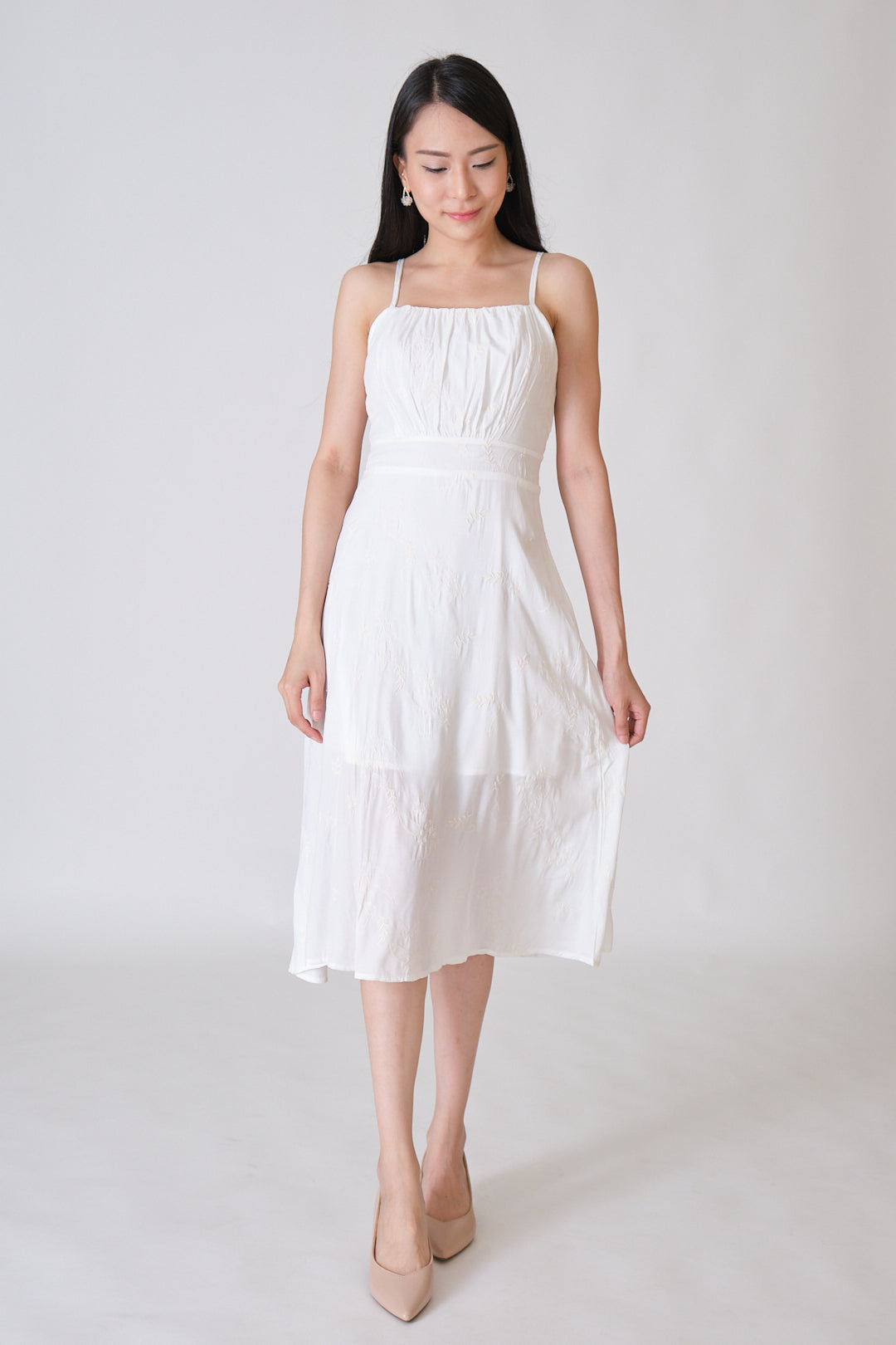 Chixxie Simone Midi Dress (White)