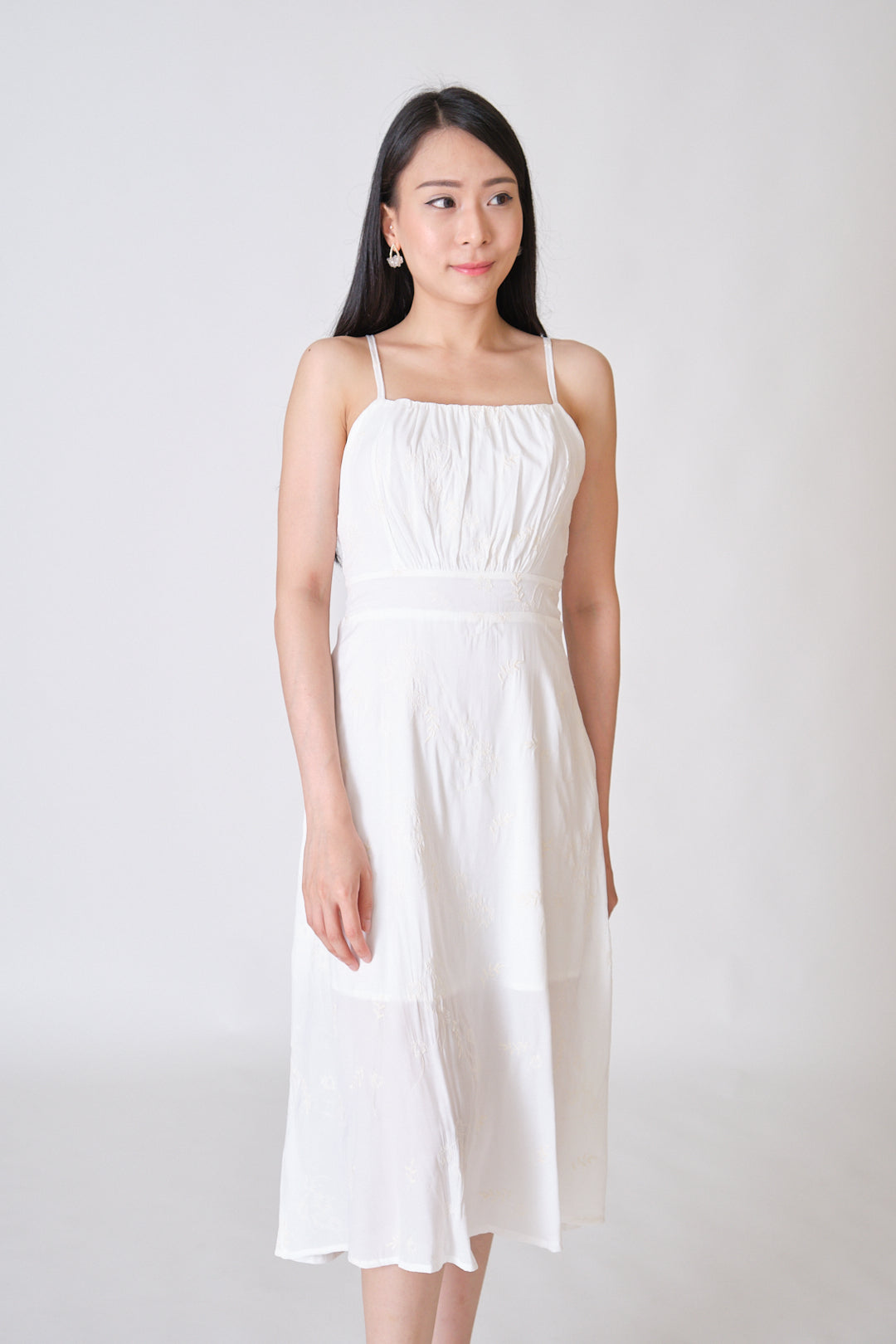 Chixxie Simone Midi Dress (White)