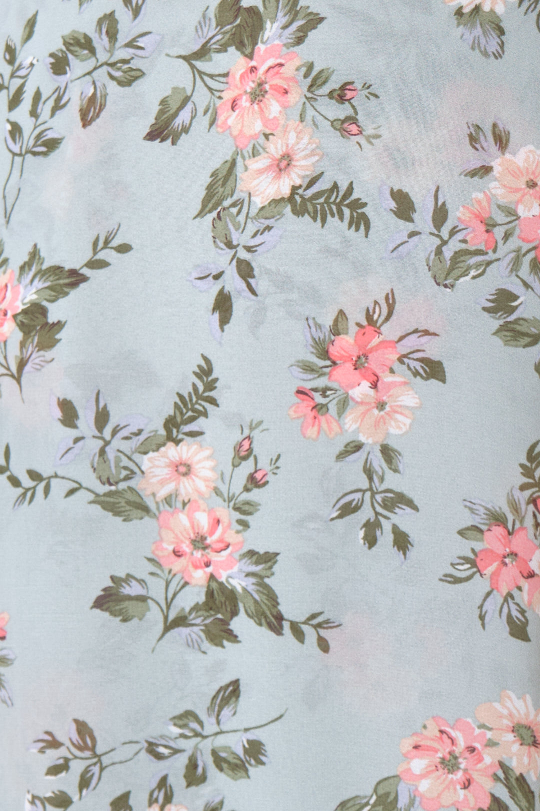 Chixxie Christine Floral Slit Midi Dress (Green)