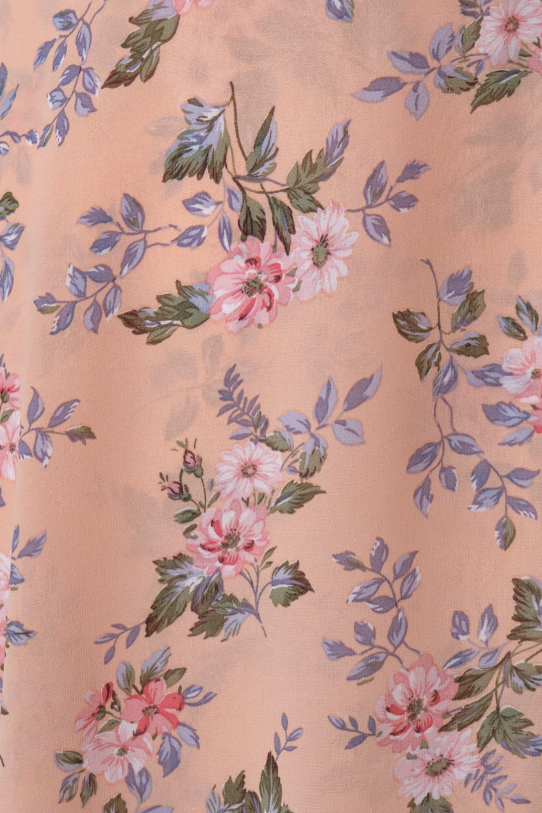 Chixxie Christine Floral Slit Midi Dress (Peach)