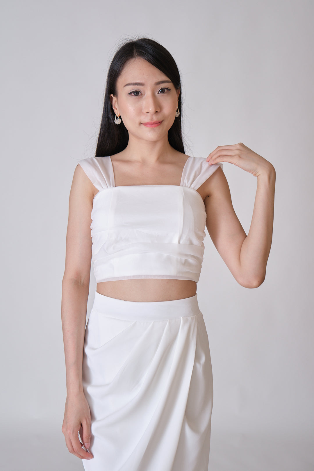 Chixxie Eva Crop Top (White)