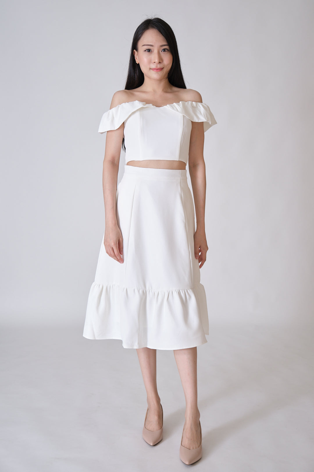 Chixxie Cindy Two-Piece Set (White)